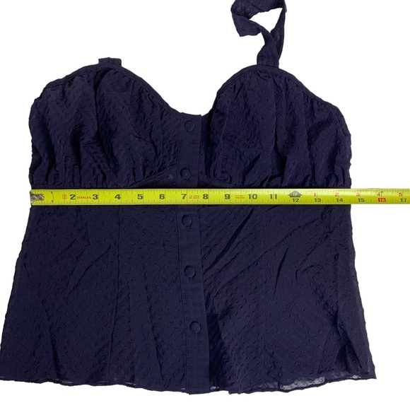 VICTORIA'S SECRET Gold Label Navy‎ Blue Milkmaid Style Cami Tank Top Size S - Picture 8 of 10